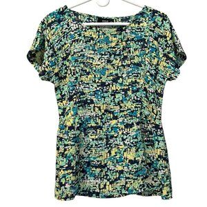 A New Approach Womens Small Short Sleeve Geometric‎ Top Polyester Lightweight